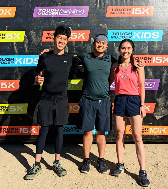 Dr. Joanna Lum and friends at the Tough Mudder 15K race.